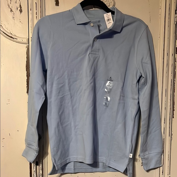 GAP Other - GAP Blue Long-Sleeve Polo Shirt Soft Cotton Blend